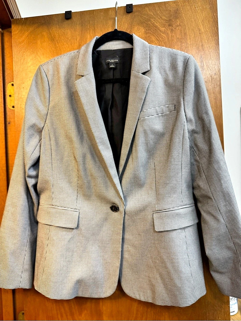 Ann Taylor Factory Houndstooth Blazer Size 12 Like New